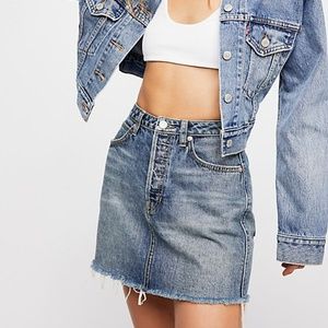 Free People Cutoff Jean Skirt NWT